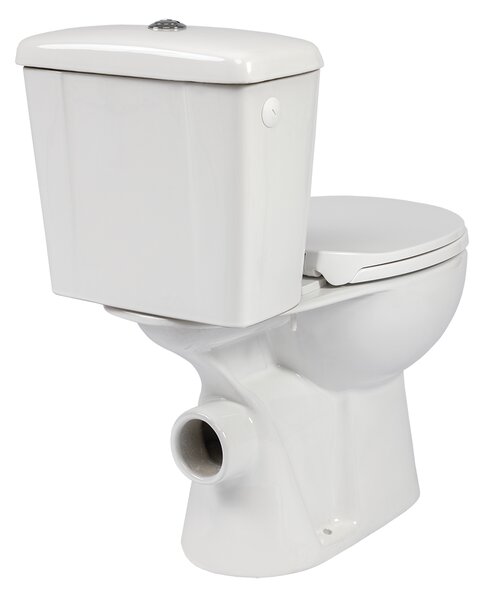 Kuchinox Lario, kombinált WC, kettős öblítésű 3/6l, hátsó lefolyóval, lassan záródó ülőkével, fehér, LAV-VKL_604P