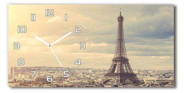 Négyszögletes üvegóra vízszintesen Párizsi eiffel-torony
