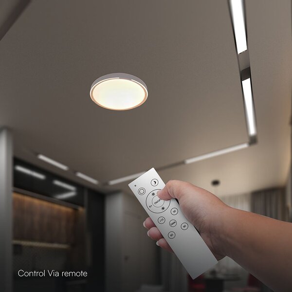 V-TAC 60W designer dóm LED lámpa, állítható színhőmérséklet, világos fa hatású, 486x67mm - SKU 24206
