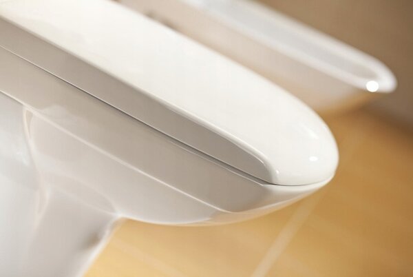 Cersanit Carina Clean On, függő wc csésze + antibakteriális wc ülőke hőre keményedő anyagból, készlet 548, fehér, K701-033