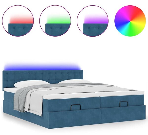 VidaXL Ottoman Ágy - 160x200 cm - Bársony