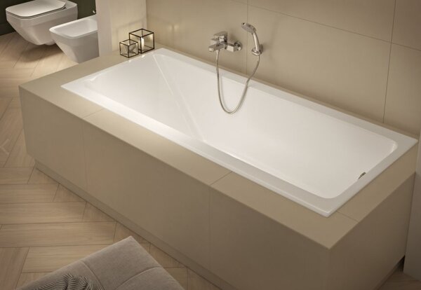 Cersanit Crea Slim akril kád 150x75cm + lábak, fehér, S301-233