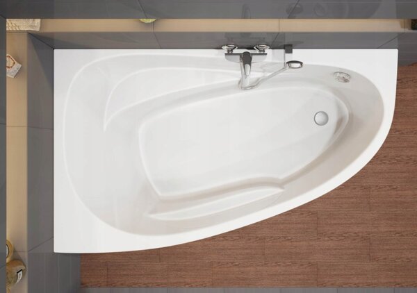 Cersanit Joanna New, sarokkád jobb 140x90cm, fehér, S301-166