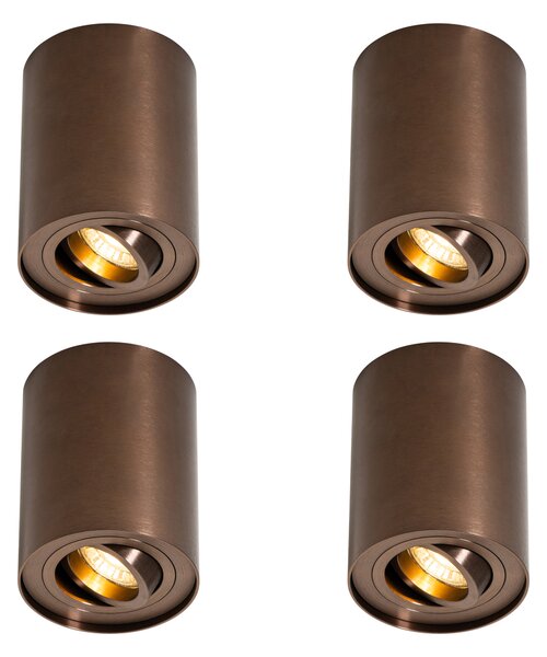 4 darabos modern süllyesztett spotlámpa szett sötét bronz forgatható és dönthető - Rondoo Up