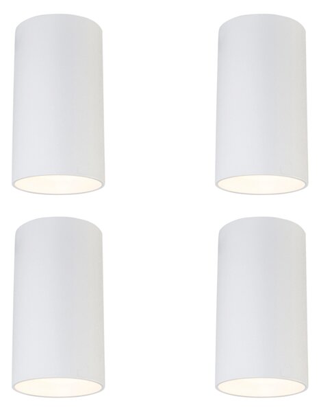4 darabos modern, felületre szerelhető spotlámpa szett fehér 5,5 cm GU10 50 mm - Tuba