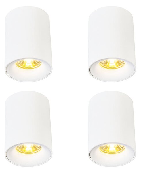 4 darabos modern, felületre szerelhető spotlámpa szett fehér GU10 50mm - Ronda