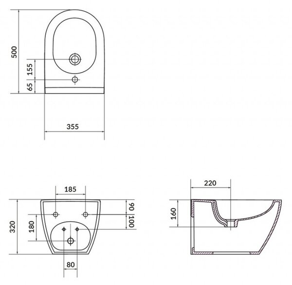 Cersanit ZEN - fali WC-bidé, K117-001