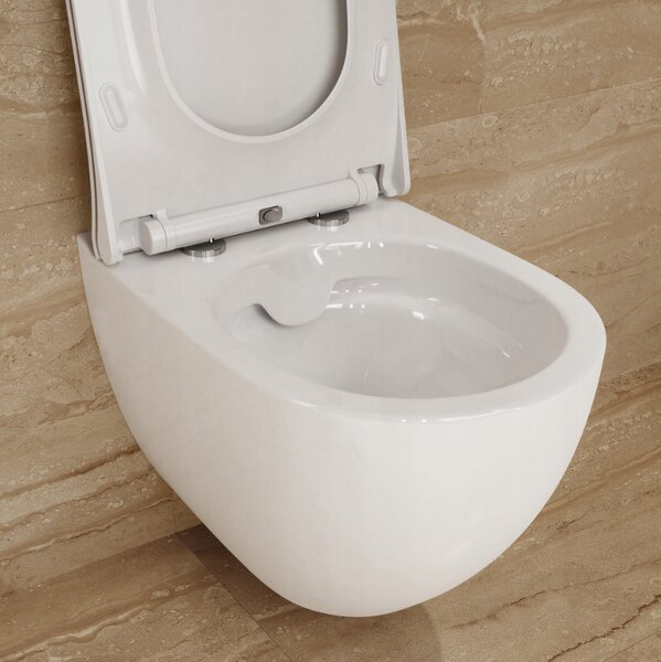 Cersanit ZEN - függő WC-csésze CleanOn lassan süllyedő üléssel, fehér, S701-428
