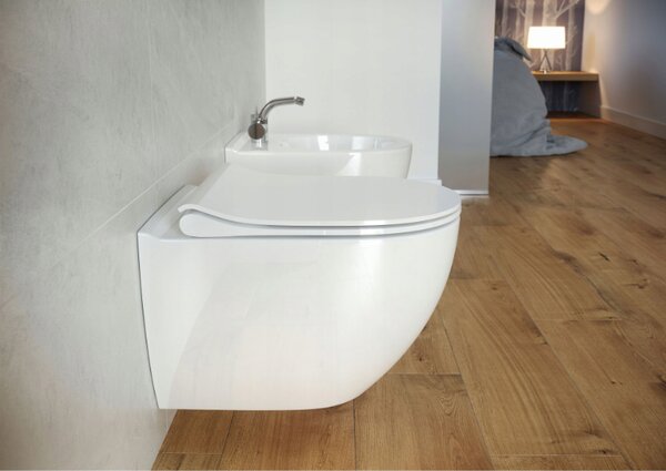 Cersanit ZEN - függő WC-csésze CleanOn lassan süllyedő üléssel, fehér, S701-428