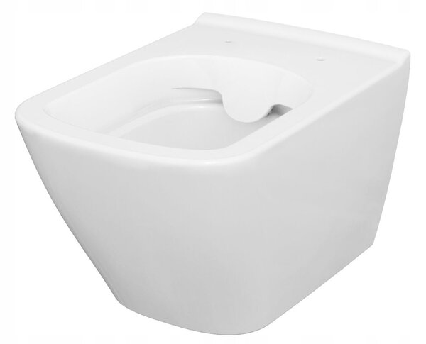 Cersanit City Square CleanOn, akasztós tál lassan záródó ülőkével, hőre keményedő, fehér, S701-405
