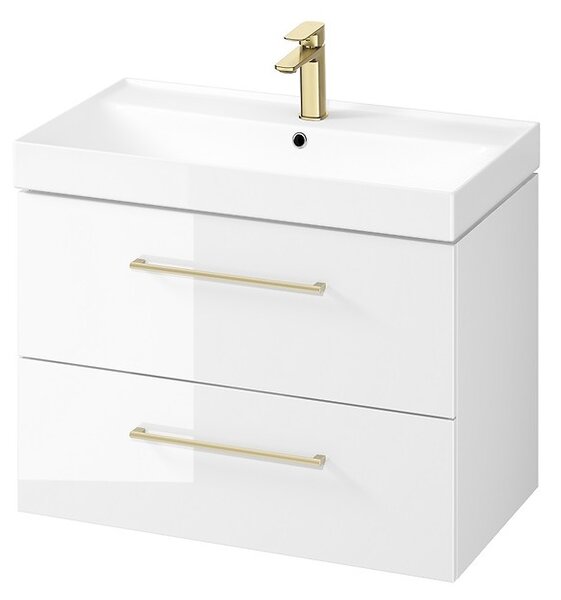 Cersanit Larga, falra szerelhető mosdószekrény 80cm, fehér fényes, S932-073