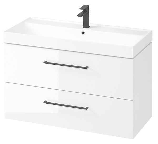 Cersanit Larga, falra szerelhető mosdószekrény 100cm, fehér fényes, S932-076