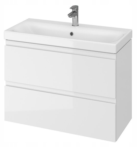 Cersanit Moduo, falra szerelhető mosdószekrény 80cm, fehér fényes, S929-002
