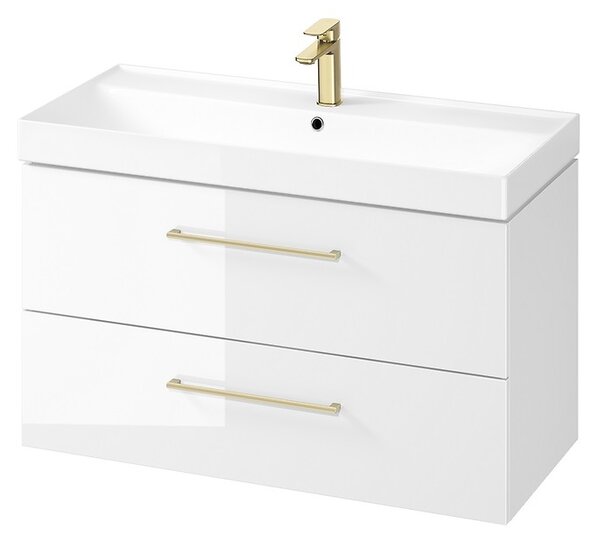 Cersanit Larga, falra szerelhető mosdószekrény 100cm, fehér fényes, S932-076