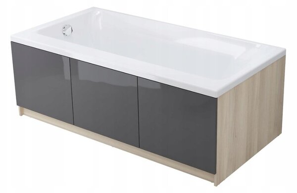 Cersanit Smart, akril kád 160x80cm jobb, fehér, S301-118