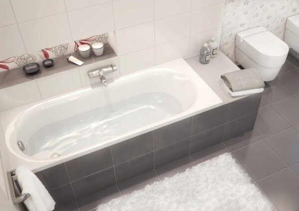 Cersanit Octavia, akril kád 170x70cm + lábak, fehér, S301-253
