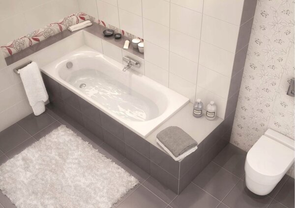 Cersanit Octavia, akril kád 170x70cm + lábak, fehér, S301-253