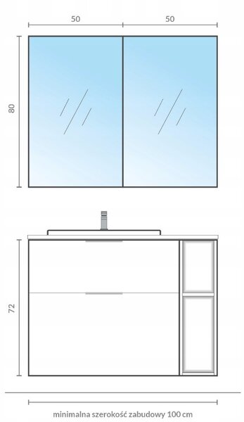 Cersanit City, nyitott alsó polcos szekrény 20x45x72 cm, tölgy, S584-025-DSM