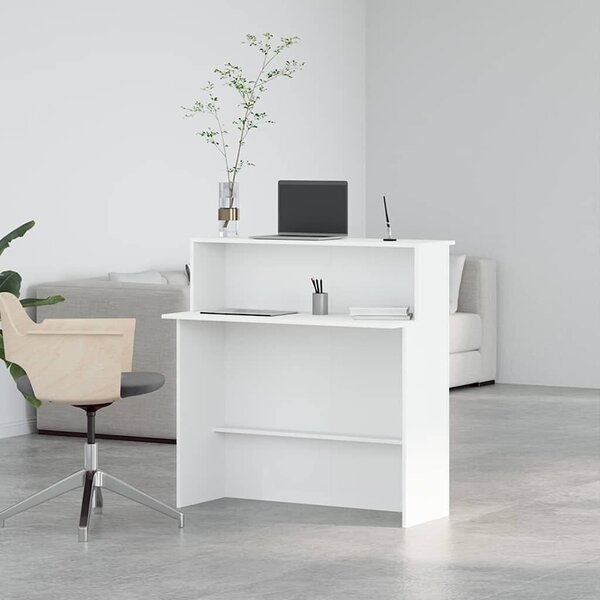 VidaXL recepciós pult fehér 100x50x103,5 cm szerelt fa