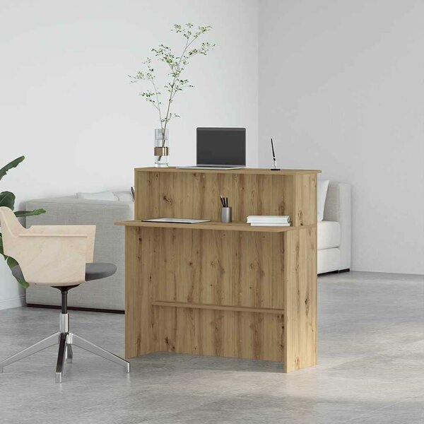 VidaXL recepciós pult kézműves tölgy 100x50x103,5 cm szerelt fa