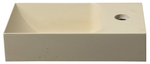 Sapho Sapho, PICCOLINO beton mosdó 30,8x17cm, csaptelep jobb oldalon, matt sárga, PK30522