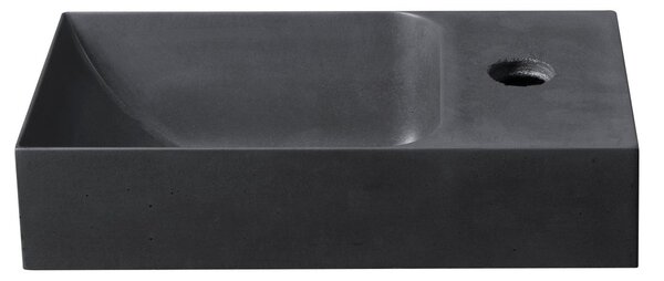 Sapho Sapho, PICCOLINO beton mosogató 30,8x17cm, jobbos csaptelep, antracit, PK30516