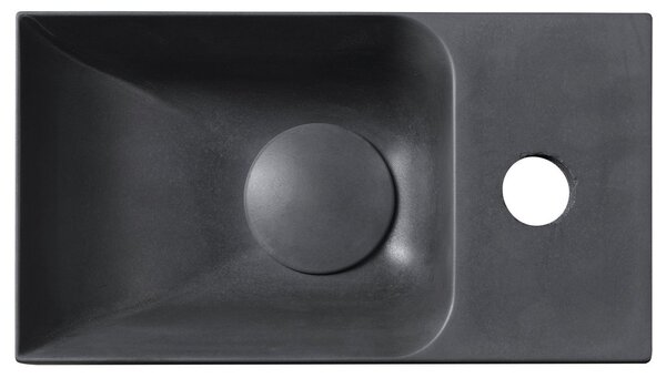 Sapho Sapho, PICCOLINO beton mosogató 30,8x17cm, jobbos csaptelep, antracit, PK30516