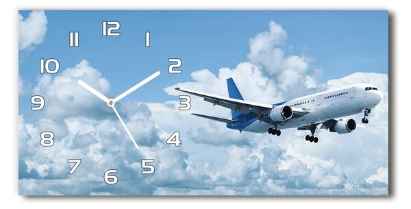 Négyszögletes üvegóra vízszintesen Plane az égen