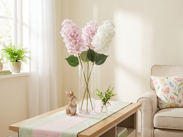 Művirág HORTENZIA PLUME 87 cm - több színben Termék színe: Fehér