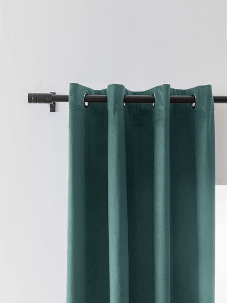 Sötétítő függöny VELVET 140x250 cm, türkiz Felfüggesztés: Hullámos sínszalag