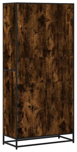 VidaXL füstölt tölgy színű szerelt fa könyvespolc 80,5 x 35 x 170,5 cm