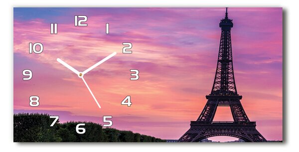 Négyszögletes üvegóra vízszintesen Párizsi eiffel-torony