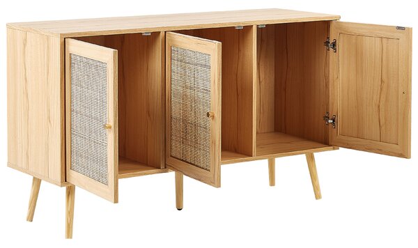 Szekrény PEROTE Rattan Világosbarna