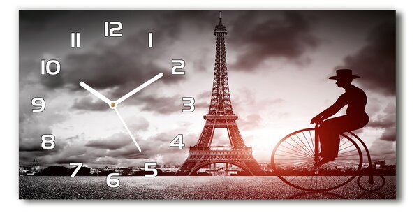 Négyszögletes üvegóra vízszintesen Párizsi eiffel-torony