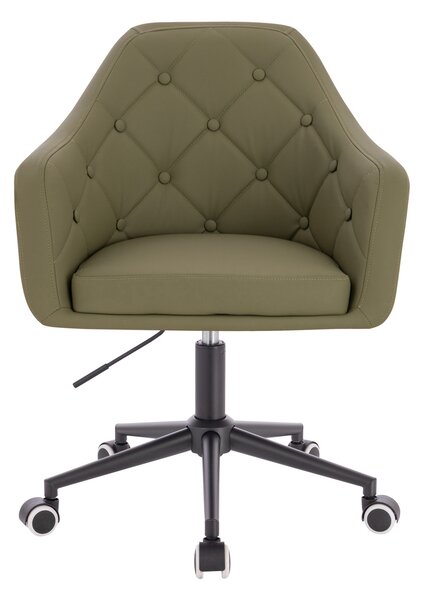 HR831K Khaki Műbőr Premium Soft szék fekete lábbal