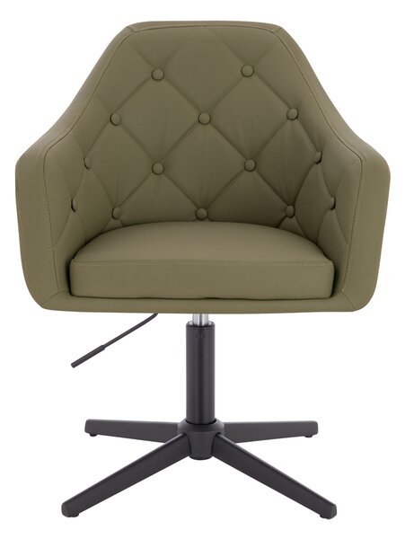 HR831CROSS Khaki Műbőr Premium Soft szék fekete lábbal