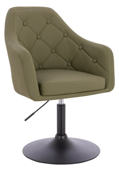 HR831N Khaki Műbőr Premium Soft szék fekete lábbal