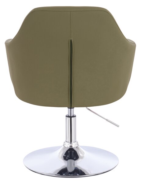 HR831N Khaki Műbőr Premium Soft szék Krómozott lábbal