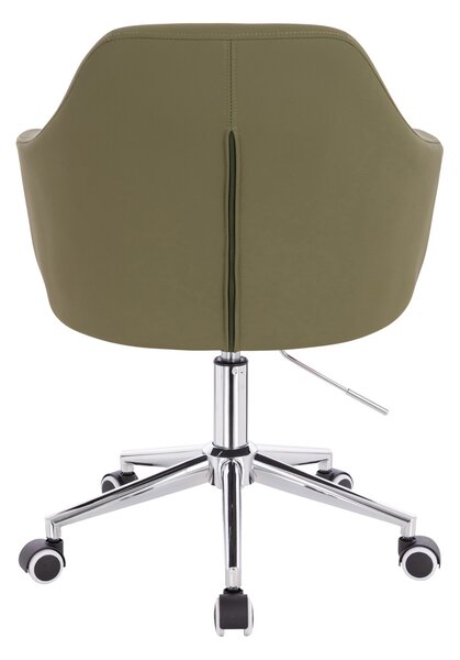 HR831K Khaki Műbőr Premium Soft szék Krómozott lábbal