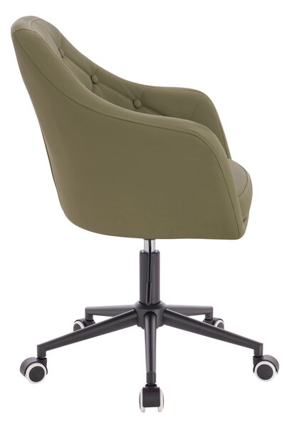HR831K Khaki Műbőr Premium Soft szék fekete lábbal