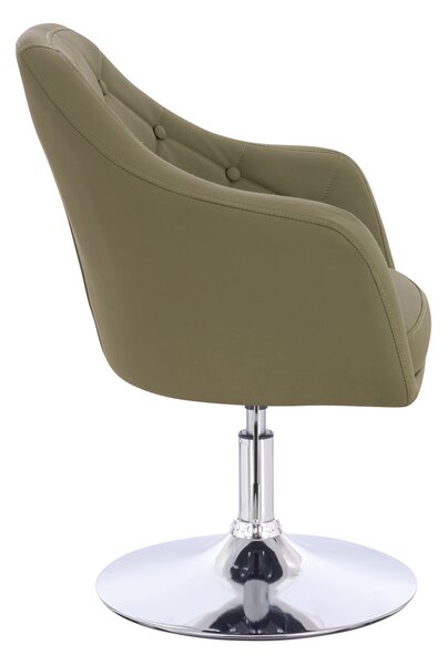 HR831N Khaki Műbőr Premium Soft szék Krómozott lábbal