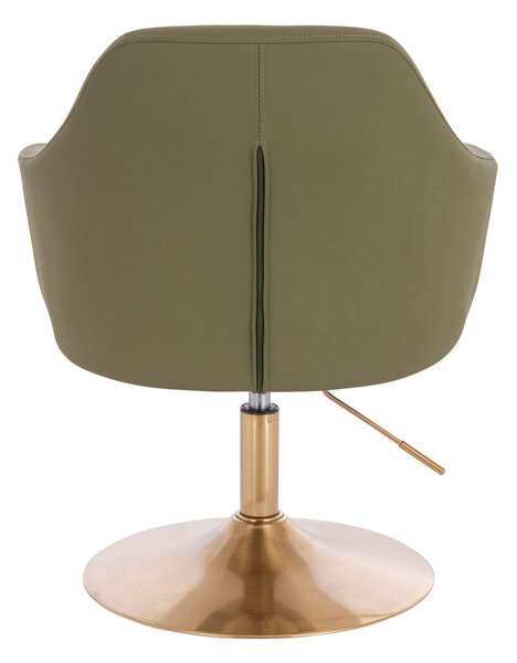 HR831N Khaki Műbőr Premium Soft szék Arany lábbal