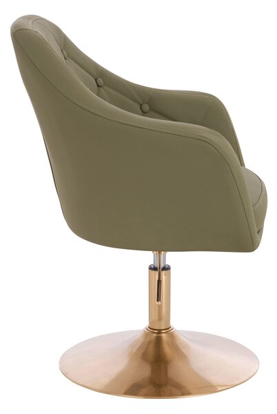 HR831N Khaki Műbőr Premium Soft szék Arany lábbal