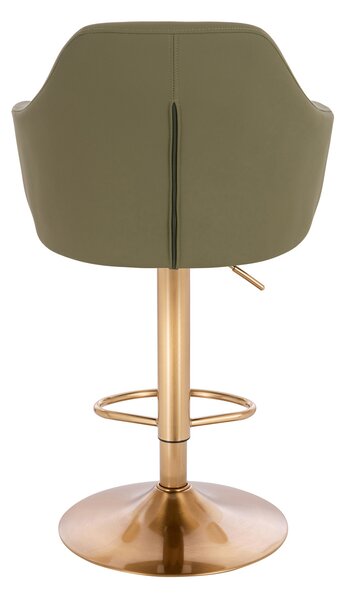 HR831W Khaki Műbőr Premium Soft szék Arany lábbal