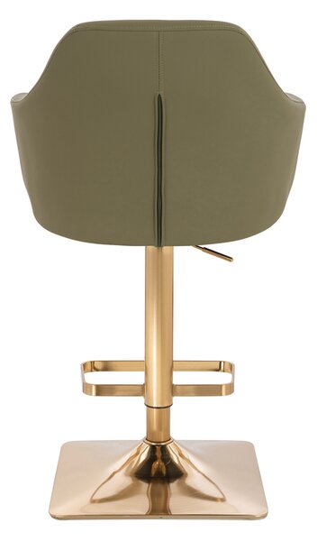 HR831KW Khaki Műbőr Premium Soft szék Arany lábbal