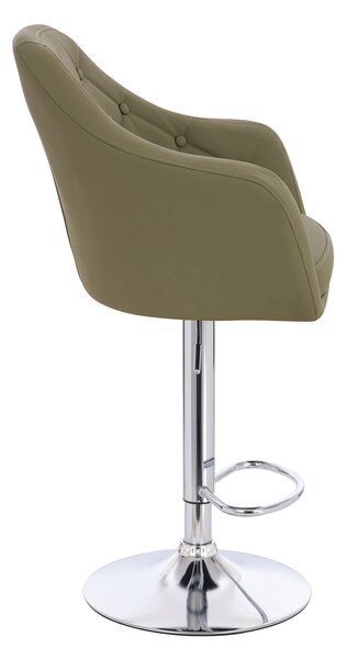HR831W Khaki Műbőr Premium Soft szék Krómozott lábbal