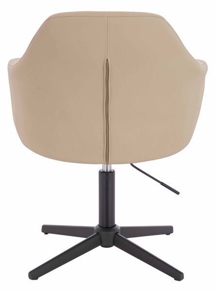 HR831CROSS Krémszínű Műbőr Premium Soft szék fekete lábbal