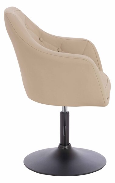 HR831N Krémszínű Műbőr Premium Soft szék fekete lábbal