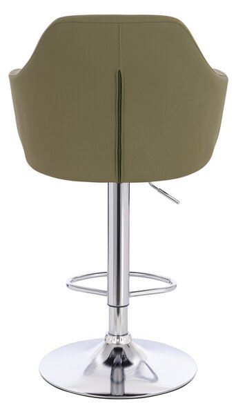 HR831W Khaki Műbőr Premium Soft szék Krómozott lábbal