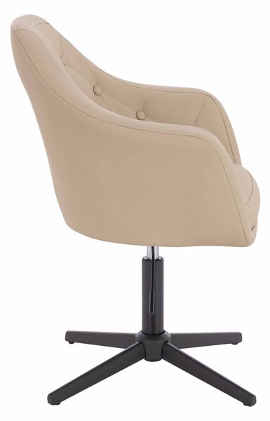HR831CROSS Krémszínű Műbőr Premium Soft szék fekete lábbal